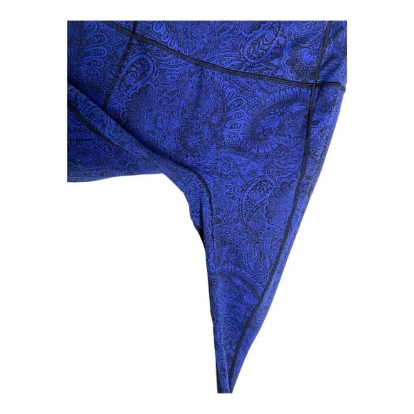 Lululemon Like Nothing 7/8 Tight Antique Paisley Sapphire Blue Black-sz 6 - Picture 5 of 7